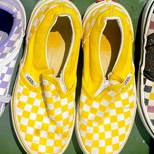 Vans yellow slide ons. Need to be washed a few marks